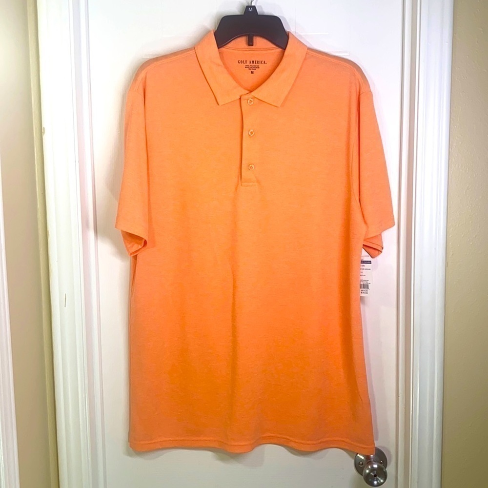 Golf America - Peach Pink Polo Shirt Size M